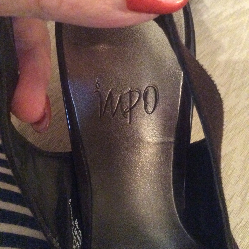 Brown impo sling back heels - Picture 5 of 6